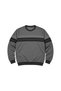 Men's Large Size Melange Anthracite Striped Thessaloniki Crew Neck Sweatshirt 3Xl-4Xl-5Xl-6Xl - 4
