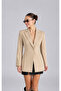 Stone Single Button Waist-Slit Blazer Jacket - 2Y9684 - 2