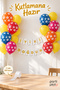 Daisy Themed Birthday Decoration Set 20 Balloons, Happy Birthday Lettering and Adhesive Tape - 3