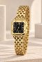 Siesta Women's Wristwatch Gold Color Steel Band Black Dial with Roman Numerals Square Case Minimal Vintage Stylish Analog Women's Watch 2026 - 3