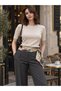 Satensi Square Shawl for Women in Stone Color - 3