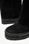 Jodie Black Suede Leather Hidden Wedge Heeled Boots - 4