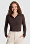 Women's Dark Brown Basic Sweatshirt 50326760-Vr084