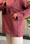 6709 - Comfortable, Casual 2-Yarn Peach Fabric Women's Sweatshirt with Garnish and Pocket Detail - 5