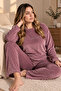 Plus Size Velvet Women's Pajama Set - Super Soft Velvet - 5