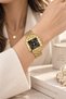 Siesta Women's Wristwatch Gold Color Steel Band Black Dial with Roman Numerals Square Case Minimal Vintage Stylish Analog Women's Watch 2026 - 5