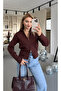Burgundy Double Zipper Cardigan - 2Y251042 - 3