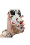 iPhone 15 Plus/14 Plus Compatible Leopard Pattern Cheetah Red Lip Cherry Mix Phone Case