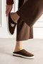 Women's Brown Dog Embroidered Plush Comfortable and Useful House Slippers - 2