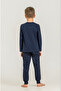 Boy's Long Sleeve Pajama Set (with Socks as a Gift) - 4