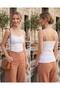 96% Viscose White Undershirt with Adjustable Drawstring Straps