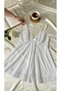 Women's Lace Tulle Nightgown Set – Thin Straps, Lace Detailing, Transparent Tulle Design, Stylish and Elegant Nightgown - 4