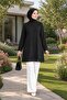Sequin Embellished, Detailed Accessory, Suitable for Sizes 36-48, 85cm Length, Casual Evening Dress Tunic. - 2