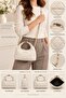 Imported Quilted Fabric Women's Hand and Shoulder Bag - 7