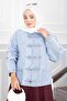 Authentic Button Detailed Pocketed Denim Jacket Snow Wash - 2