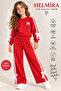 Girl's 2-Piece Set-White Striped Bowknot Sweatshirt and Tube Leg Pants