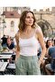 96% Viscose White Undershirt with Adjustable Drawstring Straps - 5