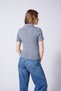 Polo Collar Button Detail Tricot Blouse Gray - 3