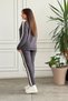 Polo Collar Glittering Stripe Detailed Tracksuit Set - 8