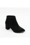 Serrace Women's Daily Heeled Boots with Metal Detail on the Front - 4