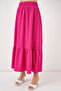 1886 Long Knitted Skirt - Dark Pink