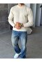 Ribbed Textured Knitwear Ecru - 2