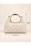Imported Quilted Fabric Women's Hand and Shoulder Bag - 6