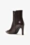 Lilith Brown Leather Women's Heeled Boots - 2