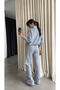 Brown T-Shirt Detailed Elastic Tracksuit Set - 2Y0740 - 3