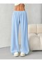 Women's Baby Blue Baggy Sweatpants Printed Premium Oversize T-Shirt