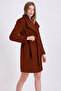 Red Brown Cashmere Coat - 4