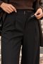 Women's High Waist Carrot Cut Trousers with Button Detail and Pockets, Casual Stylish Pants - 7