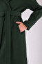 Green Oversize Cashmere Coat - 6