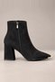 Westra Metal Toe Detailed Zippered Pointed Toe Thick Heeled Women's Boots - 2