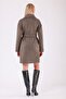 Dark Beige Oversize Cashmere Coat - 4