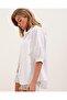 20213 Oversize Short Sleeve Basic Shirt - White - 2