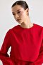 Layered Asymmetrical Cut Casual Blouse Red 9837 - 5