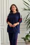 Plus Size Crew Neck Sweatshirt Set with Stripe Detail - 7
