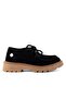 7235 Genuine Leather Casual Women's Shoes-Black Suede - 3