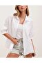 20213 Oversize Short Sleeve Basic Shirt - White