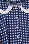 Navy Blue Gingham Viscose Woven Pajama Set - 7
