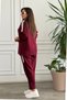 Plus Size Crew Neck Sweatshirt Set with Stripe Detail - 7