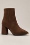 Westra Metal Toe Detailed Zippered Pointed Toe Thick Heeled Women's Boots - 2