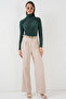 925 Drawstring Detailed Sandy Blouse - Emerald Green