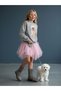 Girl's Cotton Dog Printed Oversized Design Sweatshirt