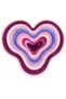 Eta Wavy Heart Pattern Woven Base Decorative Carpet Eta4225