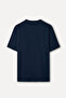 Men's Navy Blue Comfort Fit Crew Neck T-Shirt - 2