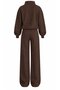 Brown T-Shirt Detailed Elastic Tracksuit Set - 2Y0740 - 2