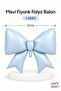 Blue Bow Foil Balloon 22 Inch 1 Piece Birthday Baby Shower Party Decoration - 2