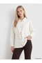 Ecru Modal Blend Women's Shirt Jacket